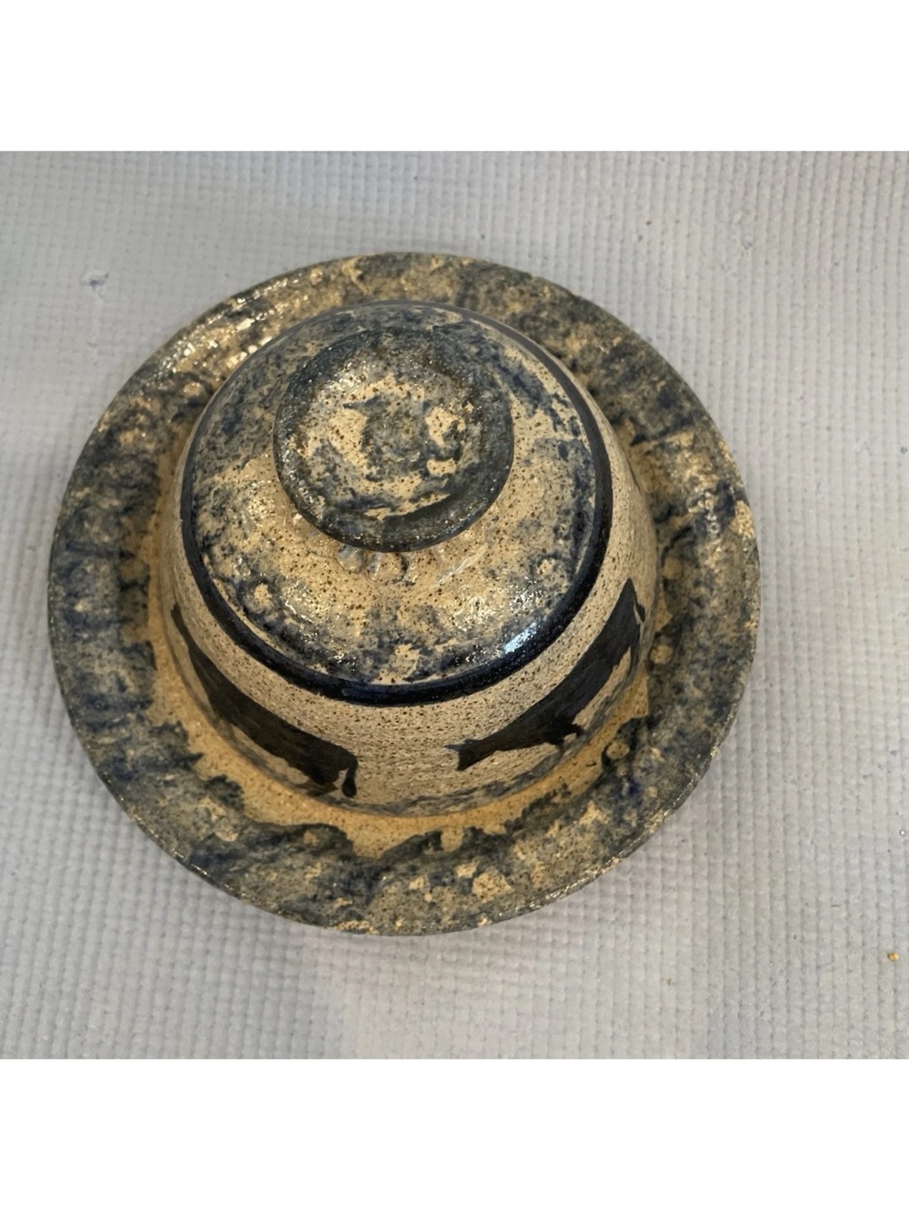 Sugarcamp studio Pottery glazed Stoneware Cobalt BUTTER BELL “Farm House Style “